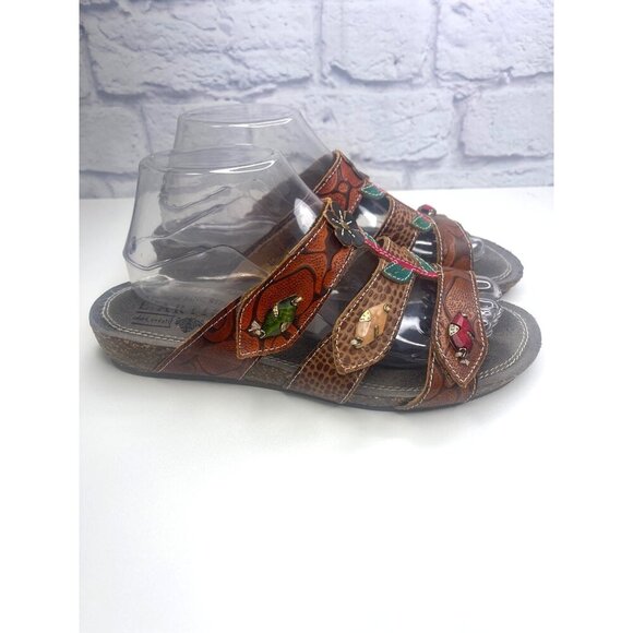 L'artiste Spring Step Leather Aghna BRM Size 41 / 10US Ladies Art deco - Picture 3 of 14